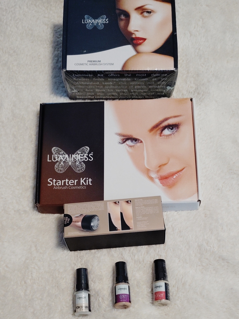 Luminess Starter Kit Airbrush Cosmetics - Brown/Peach/Pink Accents